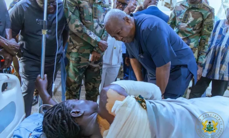 John Dramani Mahama Visits Burkina Faso Attack Survivors at 37 Military Hospital