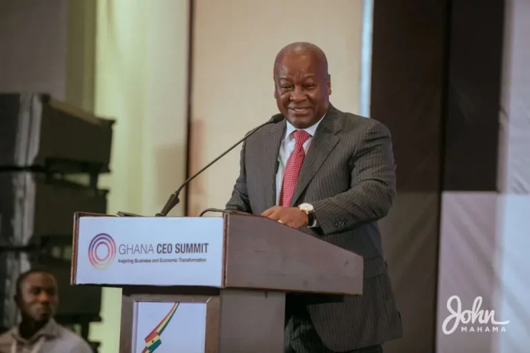 Mahama calls for economic diversification and AI adoption at Ghana CEO Summit