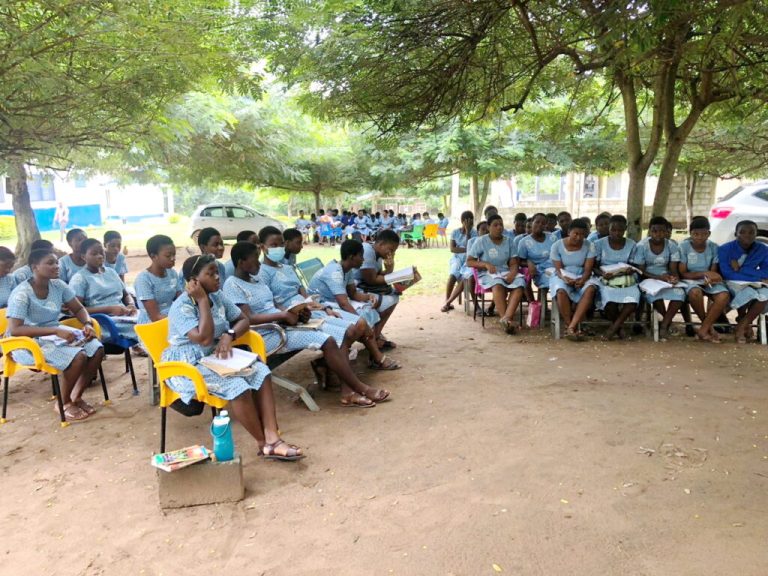 Diaspora Girls SHS students learn under trees amid infrastructure crisis