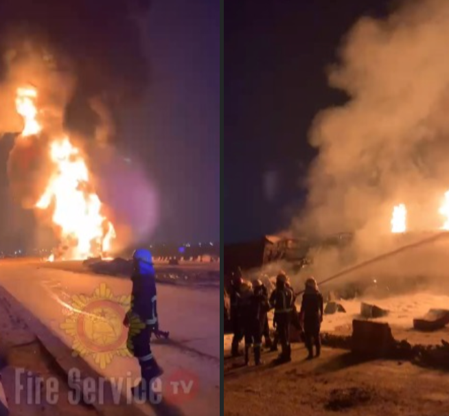 One killed, three Injured in fuel tanker fire on Accra-Tema Motorway