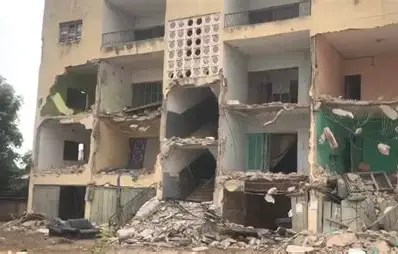 NADMO leads demolition of structurally defective building in Osu