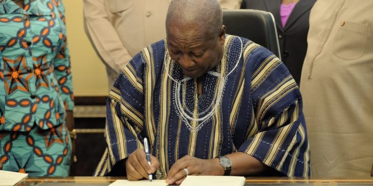 Mahama signs new Ghana Investment Promotion Authority Act into law
