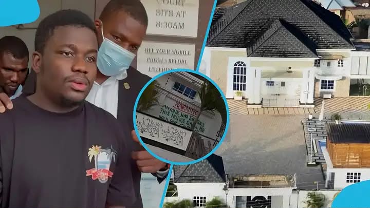 Warning inscriptions appear on Abu Trica’s Swedru mansion after extradition